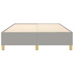 vidaXL Cadre de lit sans matelas gris clair 140x190 cm tissu