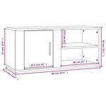 vidaXL Meubles TV 2 Pièces Sonoma gris 80x31 5x36 cm Bois d'ingénierie
