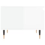 vidaXL Tables basses 2 Pièces blanc brillant 50x46x35cm bois d'ingénierie