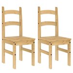 vidaXL Chaises à manger lot de 2 40x46x99 cm bois massif de pin