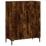 vidaXL Buffet haut Chêne fumé 69 5x34x180 cm Bois d'ingénierie