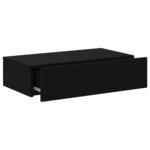 vidaXL Meuble TV avec éclairage LED noir 60x35x15 5 cm