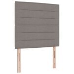 vidaXL Lit à Sommier avec Matelas & Banc Taupe 120x200 cm Tissu
