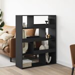 vidaXL Bibliothèque noir 100x33x125 5 cm bois d'ingénierie
