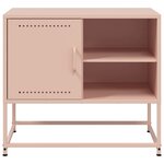 vidaXL Meuble TV rose 68x39x60 5 cm acier