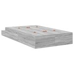 vidaXL Cadre de lit de rangement Gris Sonoma 120x200 cm