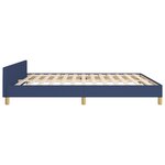 vidaXL Cadre de lit sans matelas bleu 160x200 cm tissu