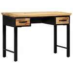 vidaXL Table d'écriture 110x50x76 cm Bois de manguier massif