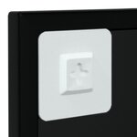 vidaXL Miroir mural noir 100x40 cm métal