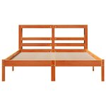 vidaXL Cadre de lit et tête de lit cire marron 120x200 cm bois de pin
