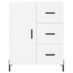vidaXL Buffet haut Blanc 69 5x34x180 cm Bois d'ingénierie