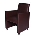 vidaXL Chaises à manger lot de 2 marron similicuir
