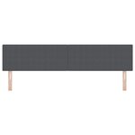 vidaXL Tête de lit Design Simple Gris Foncé 200 cm Tissu en Velours Côtelé