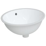 vidaXL Évier de salle de bain blanc 47x39x21 cm ovale céramique
