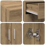 vidaXL Meuble de rangement Chêne 80x42 5x93 5 cm Bois d'ingénierie