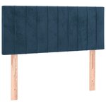 vidaXL Sommier à lattes de lit et matelas bleu foncé 120x190cm velours