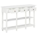 vidaXL Table console Blanc 120x30x76 cm MDF