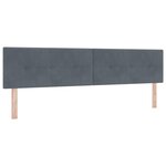 Lit à ressorts vidaXL avec matelas Gris foncé 200x200 cm Velours
