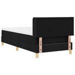 Lit à ressorts vidaXL noir 90x190 cm avec matelas
