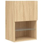 vidaXL Meubles TV avec lumières LED 2 Pièces chêne sonoma 40 5x30x60 cm