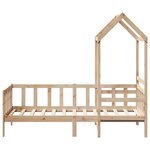 vidaXL Lit de jour avec toit sans matelas 90x200 cm bois massif