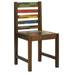 vidaXL Chaises à manger lot de 2 bois de récupération solide