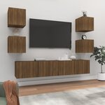 vidaXL Ensemble de meubles TV 6 Pièces Chêne marron Bois d'ingénierie