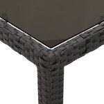 vidaXL Ensemble à manger de jardin coussins 7Pièces Noir Résine tressée