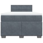 vidaXL Sommier à lattes de lit et matelas Gris foncé 120x200cm Velours