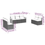 vidaXL Salon de jardin avec coussins 7 Pièces beige résine tressée