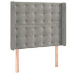 vidaXL Sommier à lattes de lit matelas et LED Gris clair 100x200 cm