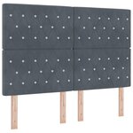 vidaXL Lit ressorts avec matelas & banc gris foncé 140x190 cm velours