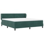Lit Box Spring vidaXL avec Matelas Vert Foncé 180x200 cm Velours