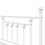 vidaXL Lit de jour avec lit gigogne Blanc 100x190 cm Acier