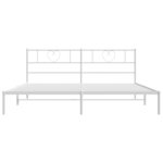 vidaXL Cadre de lit métal avec tête de lit blanc 183x213 cm