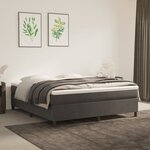 vidaXL Cadre de lit sans matelas gris foncé 160x200 cm velours