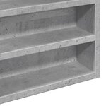 vidaXL Armoire à vitrine gris béton 60x8 5x58 cm bois d'ingénierie