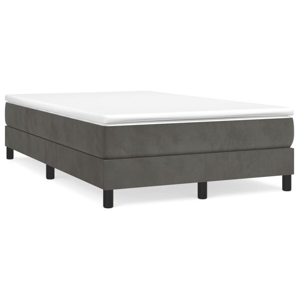 vidaXL Cadre de lit sans matelas gris foncé 120x200 cm velours