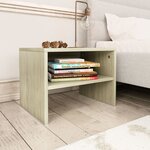 vidaXL Tables de chevet 2 Pièces Chêne sonoma 40x30x30 cm Bois ingénierie