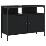 vidaXL Armoire lavabo de salle de bain noir 80x30x60 cm