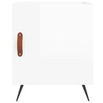 vidaXL Tables de chevet 2 Pièces blanc brillant 40x40x50 cm
