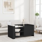vidaXL Table basse noir 100x50x50 cm bois d'ingénierie