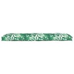 vidaXL Coussin de Palette pour banc Motif Feuilles 150x40x8 cm Tissu Oxford