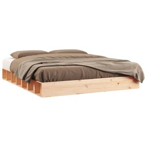 vidaXL Cadre de lit 180x200 cm Super King Bois massif
