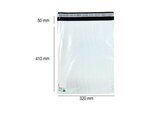 500 Enveloppes plastique opaques ECO 60 microns N°4 - 320x410mm