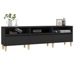 vidaXL Meuble TV noir 150x30x44 5 cm bois d'ingénierie