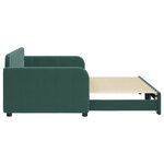 vidaXL Lit de jour avec gigogne sans matelas vert foncé 90x200 cm