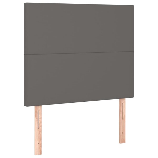 vidaXL Têtes de lit 2 Pièces Gris 90x5x78/88 cm Similicuir