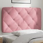vidaXL Coussin de tête de lit rose 80 cm velours