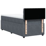 vidaXL Sommier à lattes de lit avec matelas Gris foncé 100x200 cm
